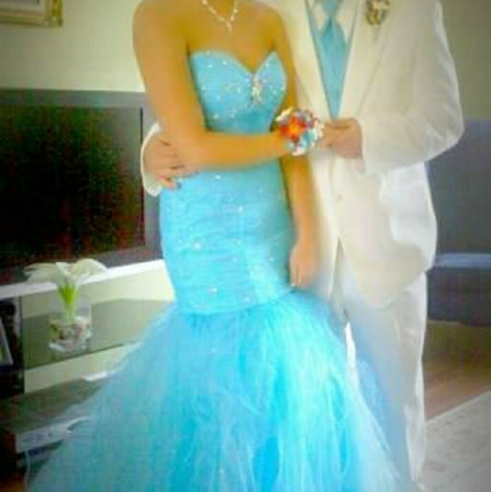 Turquoise Mermaid Prom Dress